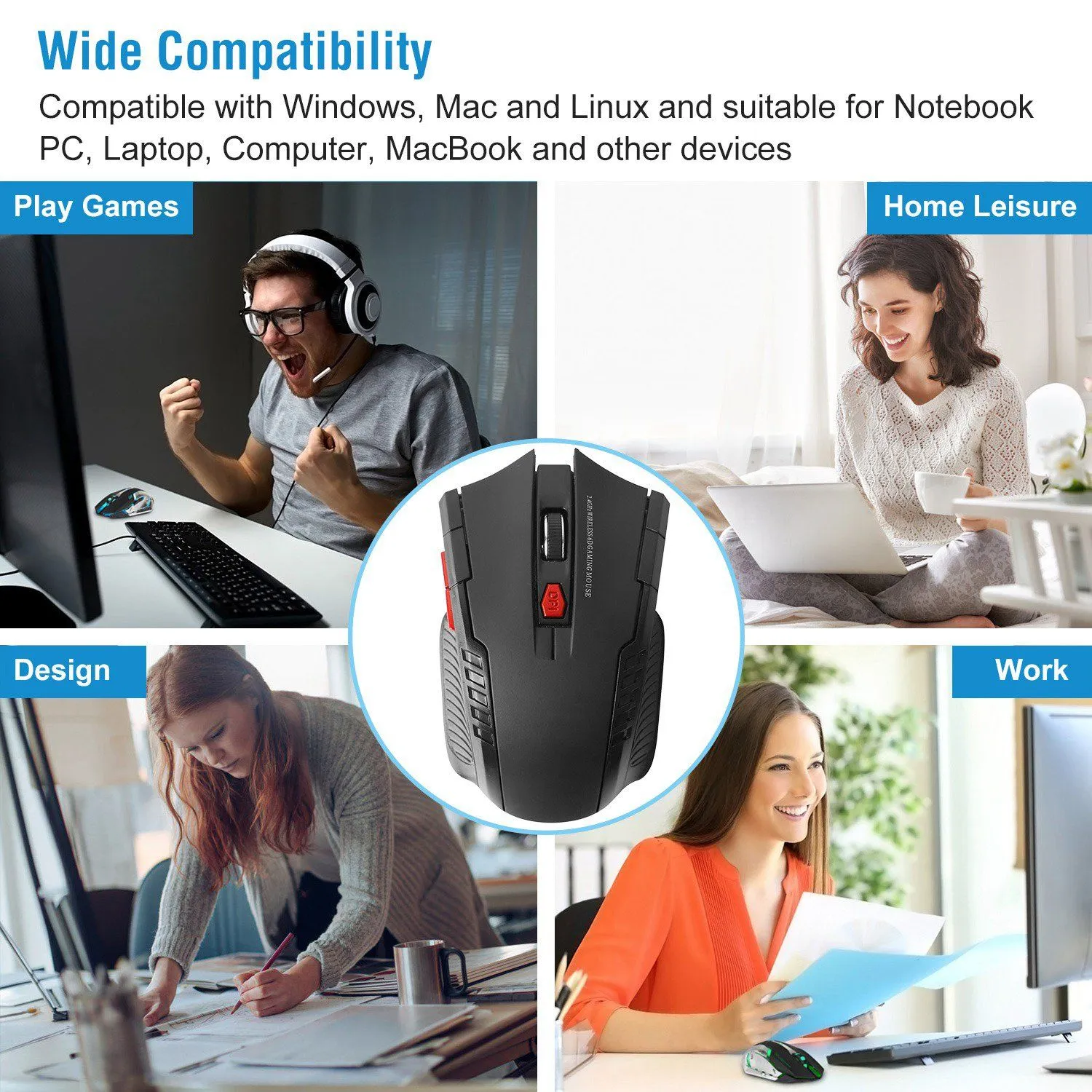 iMountek 2.4G Wireless Gaming Mouse