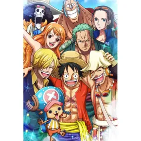 Japanese Anime Diamond Painting - Full Drill Square/Round 5D Embroidery, Cartoon Straw Hat Pirates Group