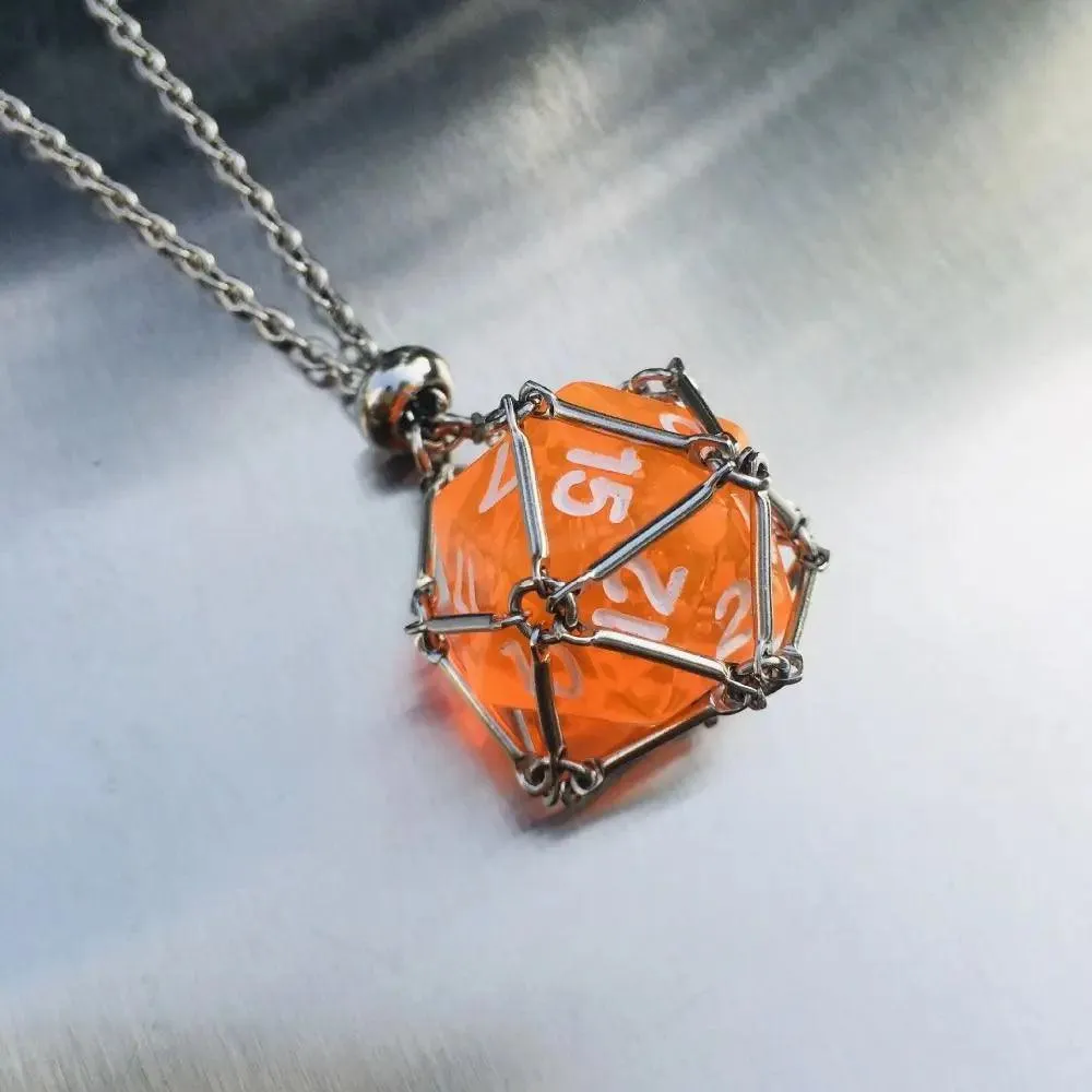 Jewelry, Pendant Crystal Net Metal Necklace Necklace Dice Pendant