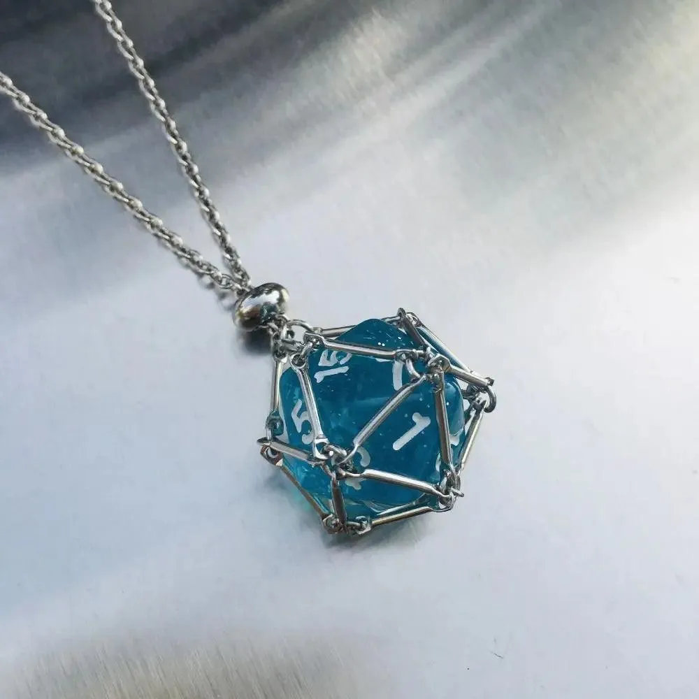 Jewelry, Pendant Crystal Net Metal Necklace Necklace Dice Pendant
