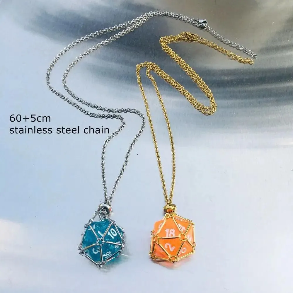 Jewelry, Pendant Crystal Net Metal Necklace Necklace Dice Pendant