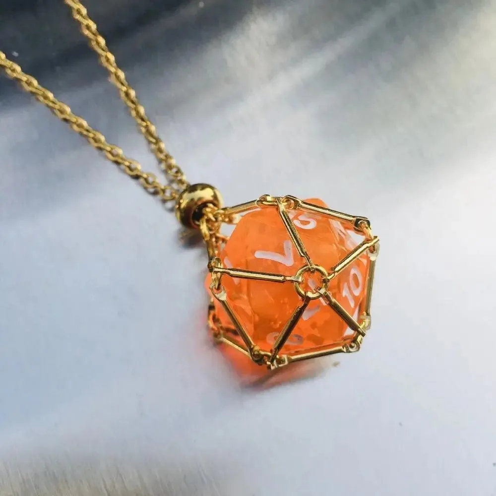 Jewelry, Pendant Crystal Net Metal Necklace Necklace Dice Pendant