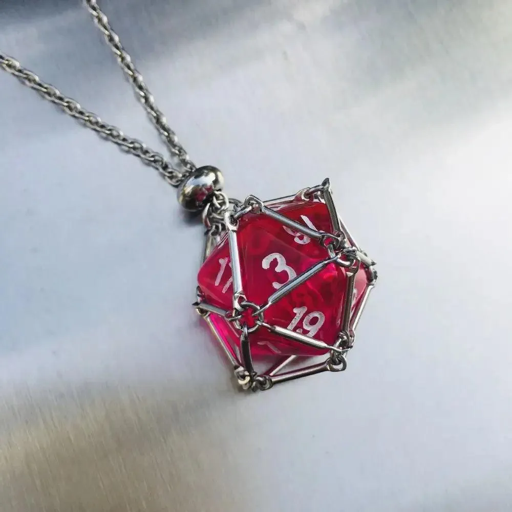 Jewelry, Pendant Crystal Net Metal Necklace Necklace Dice Pendant