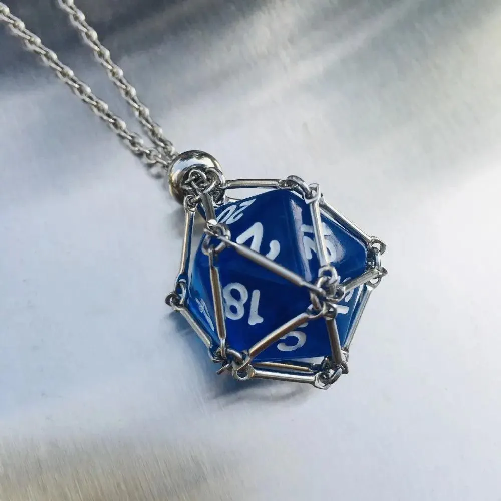 Jewelry, Pendant Crystal Net Metal Necklace Necklace Dice Pendant