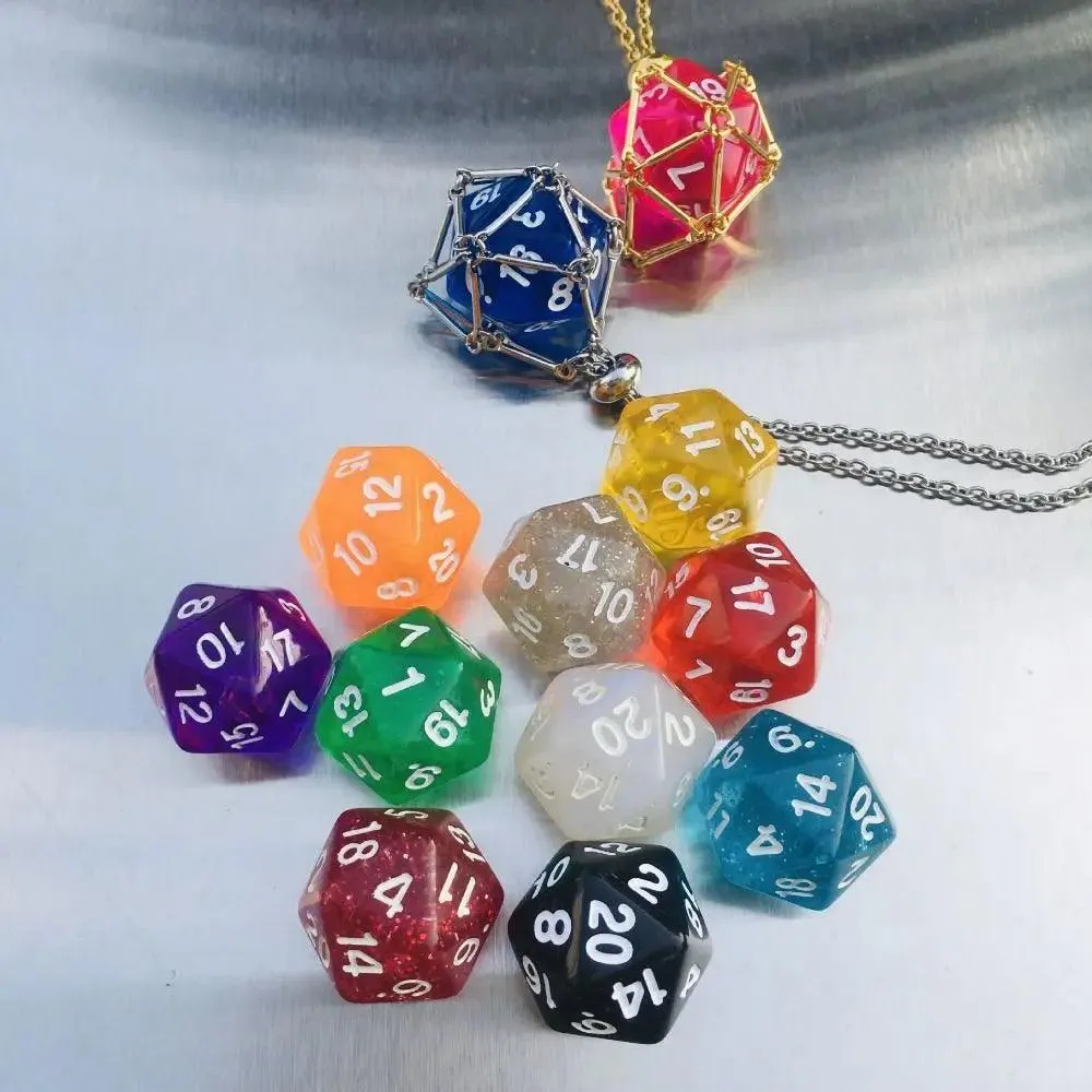 Jewelry, Pendant Crystal Net Metal Necklace Necklace Dice Pendant