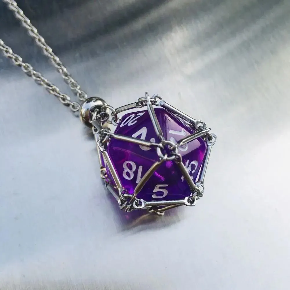 Jewelry, Pendant Crystal Net Metal Necklace Necklace Dice Pendant