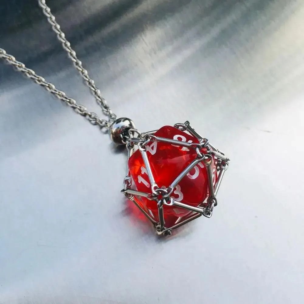 Jewelry, Pendant Crystal Net Metal Necklace Necklace Dice Pendant