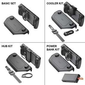 JSAUX ModCase for Steam Deck/ Steam Deck OLED (Black) (PC0104) (Basic Set, Cooler Kit, Hub Kit, Power Bank Kit)