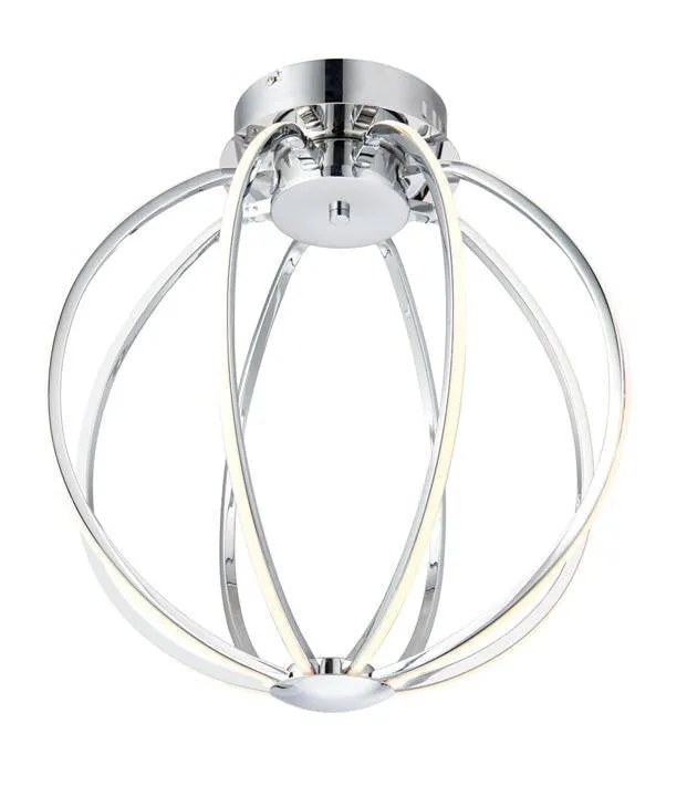 Kinsella 8 x 4.5 Watt Warm White (3000K) LED Chrome Ceiling Light