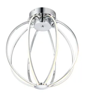 Kinsella 8 x 4.5 Watt Warm White (3000K) LED Chrome Ceiling Light