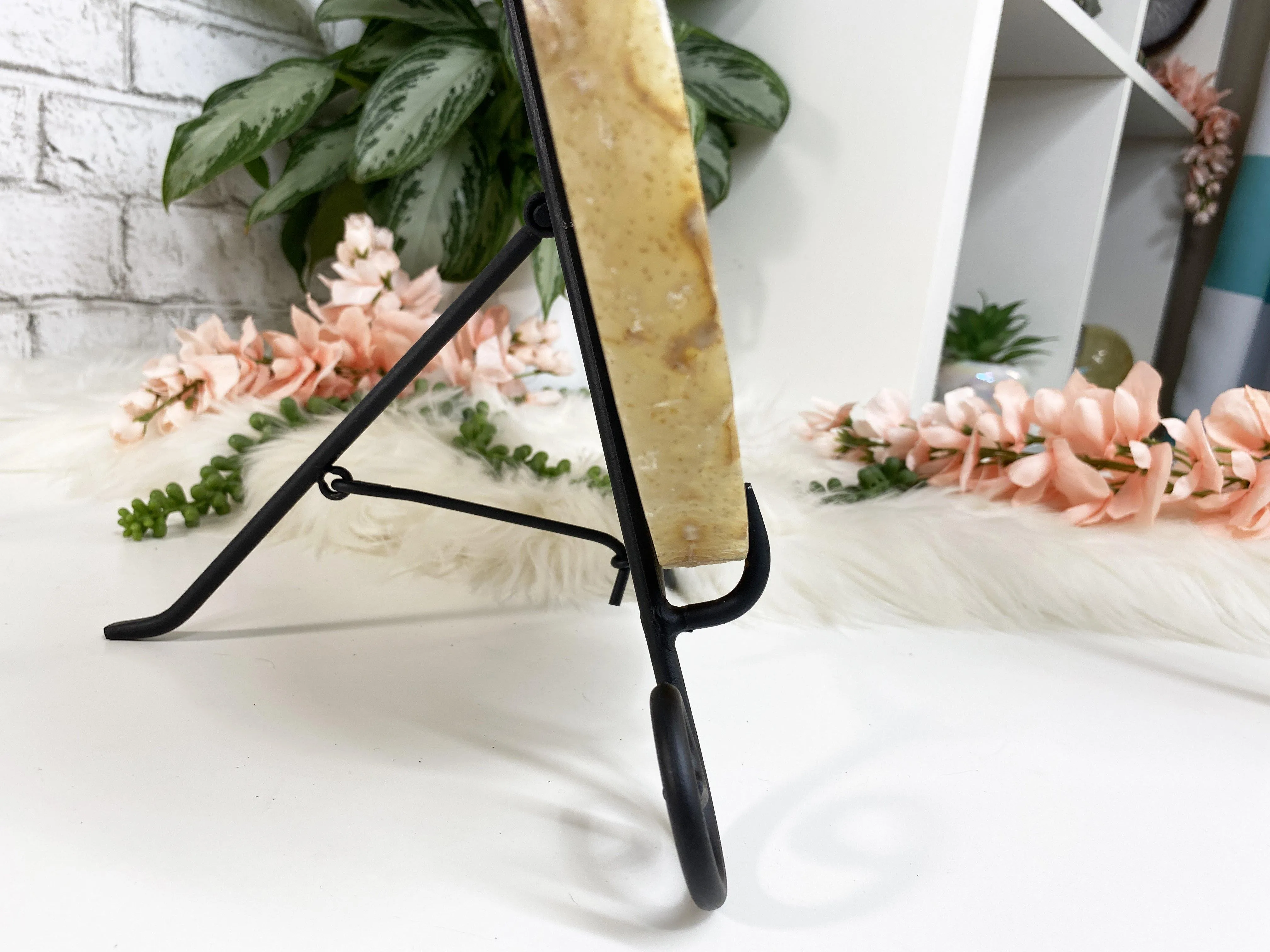 Large Metal Crystal Slice Stands