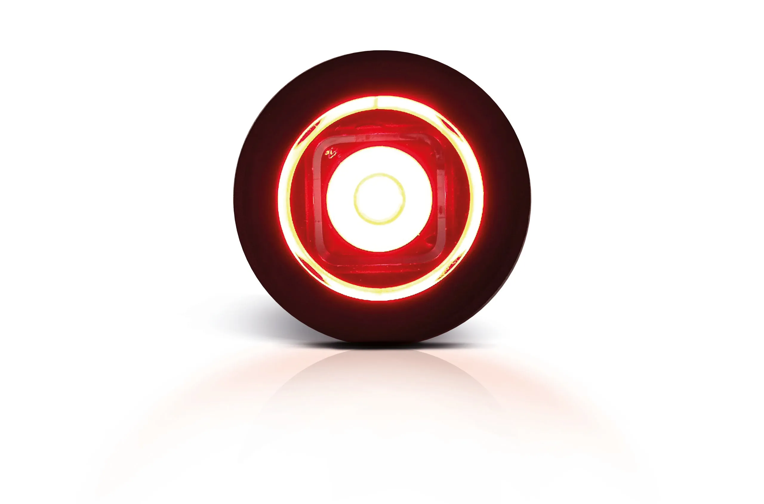 LED Bulls Eye Round Marker Lamp with Flat & Curved Gasket
