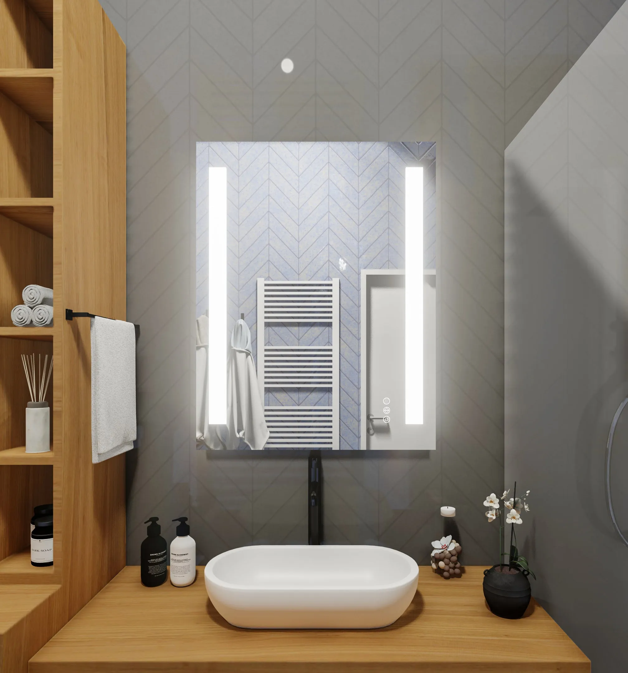 LED Mirror (Front-Lighted Bars) 24" x 32"