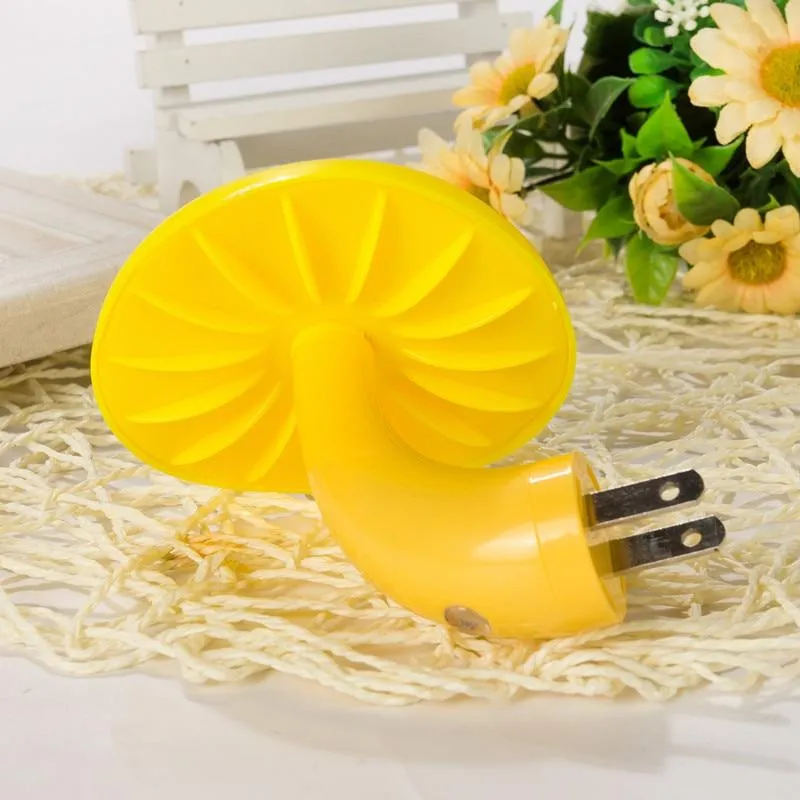 LED Night Light Mushroom Wall Socket Lights Lamp for Bedroom Home Decoration Light-controlled Sensor lamp