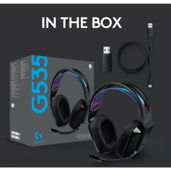 Logitech G535 LIGHTSPEED Wireless Gaming Headset - BLACK