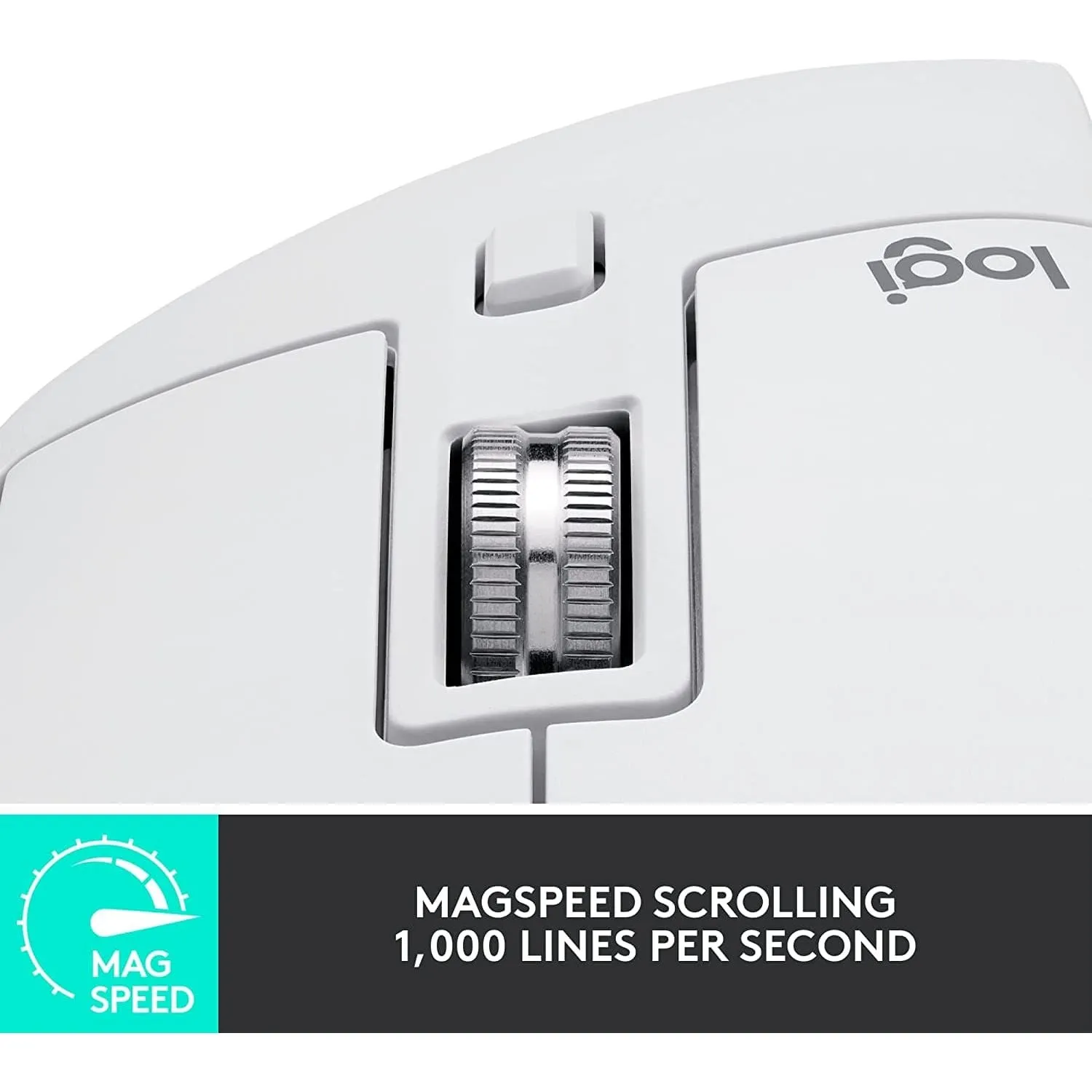 Logitech MX Master 3S Wireless Mouse - 8K DPI, Track on Glass, Quiet Clicks, USB-C, Bluetooth, Multi-OS Compatibility - Grey