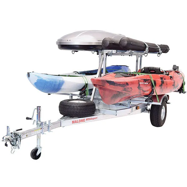 Malone MegaSport LowBed w/ Tier Kayak Trailer Package