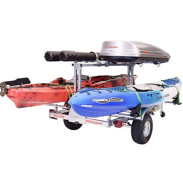 Malone MegaSport LowBed w/ Tier Kayak Trailer Package