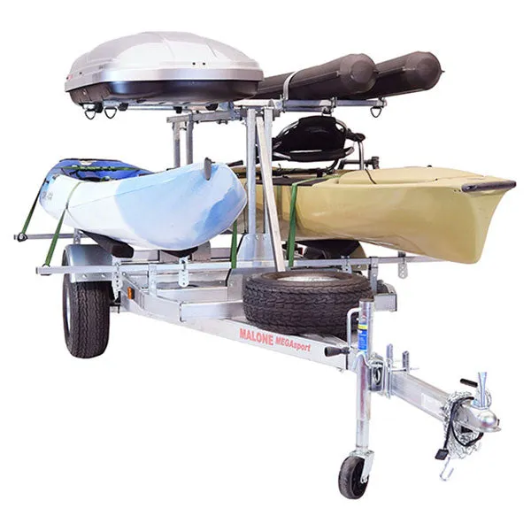 Malone MegaSport LowBed w/ Tier Kayak Trailer Package