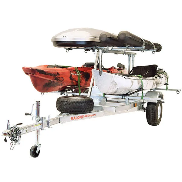 Malone MegaSport LowBed w/ Tier Kayak Trailer Package