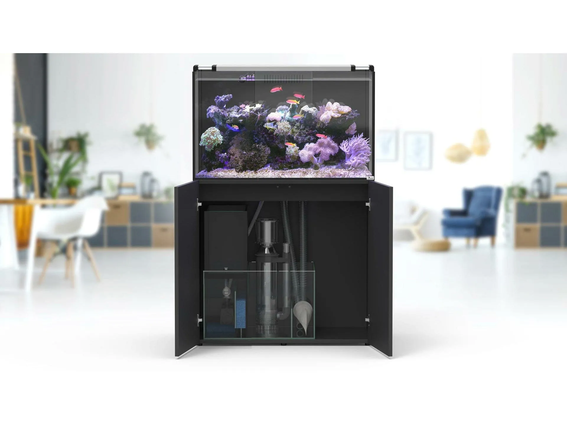 MARINE AQUAVIEW 92 AQUARIUM  2WD CABINET SUMP-BLACK