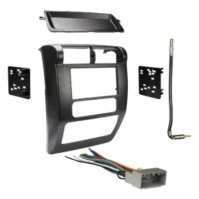 Metra 95-6541 Matte Black Double DIN Dash Kit Combo for 2003-2006 Jeep Wrangler