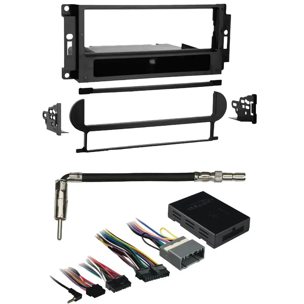 Metra 99-6507 Single DIN Dash Kit w/ AXTO-CH1 Interface Harness and Antenna Adapter