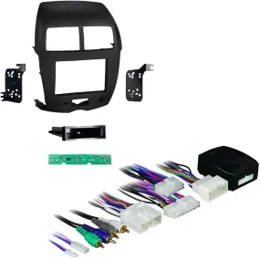 Metra 99-7014B 1 or 2 DIN Dash Kit with Amp Data Interface for 2011-2014 Mitsubishi Outlander