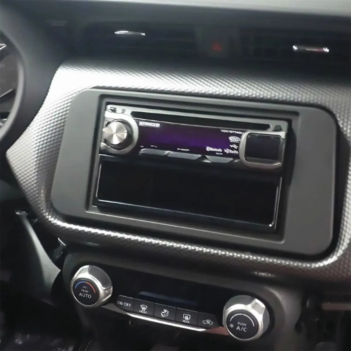 Metra 99-7636B Single DIN Car Dash Kit for Select 2018-2021 Nissan Kicks Vehicle Matte Black