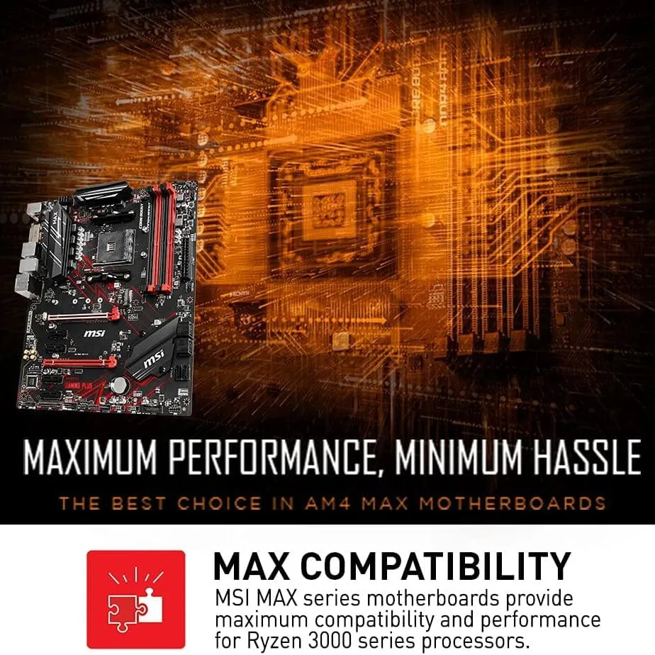 MSI B450 Gaming Plus MAX scheda Madre Presa AM4 ATX AMD B450 (Refurbished)