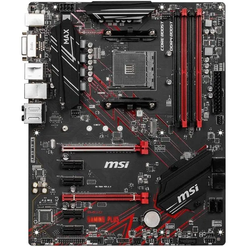 MSI B450 Gaming Plus MAX scheda Madre Presa AM4 ATX AMD B450 (Refurbished)