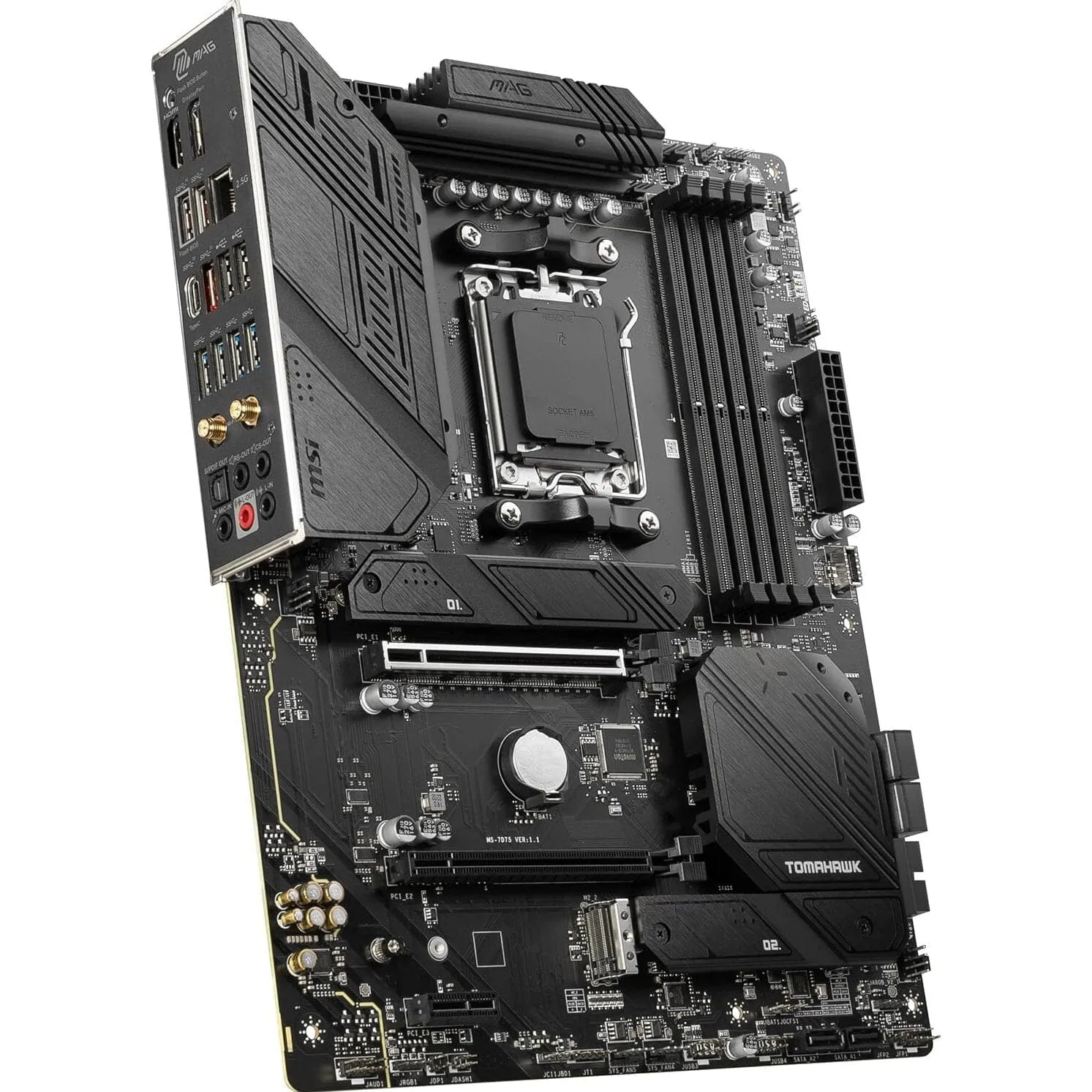 MSI MAG B650 Tomahawk WiFi Computer Gaming Motherboard (AM5, ATX, DDR5, PCIe 4.0, M.2, SATA 6Gb/s, USB 3.2 Gen 2, HDMI/DP, Wi-Fi 6E, AMD Ryzen 7000 Series Processors) (Refurbished)