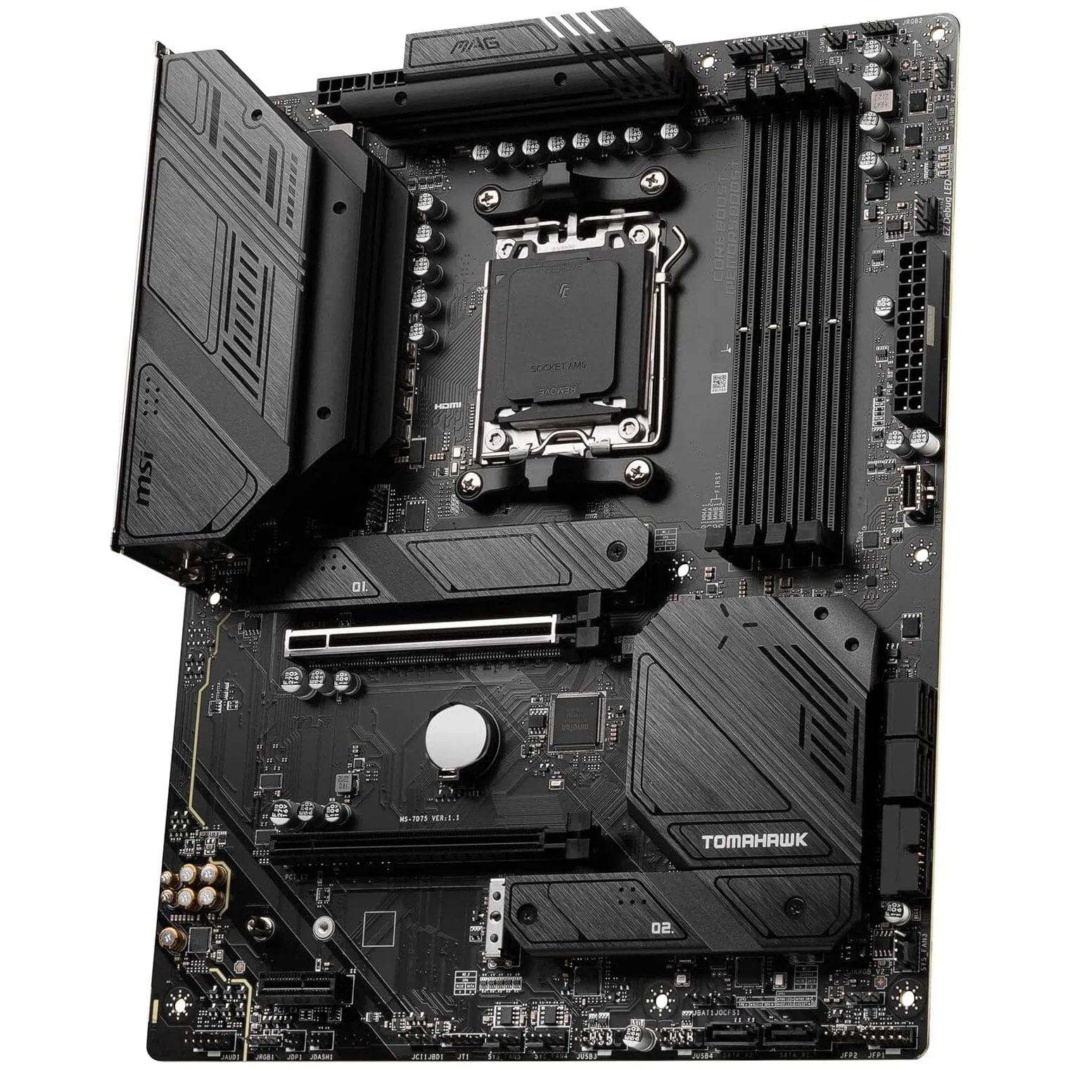 MSI MAG B650 Tomahawk WiFi Computer Gaming Motherboard (AM5, ATX, DDR5, PCIe 4.0, M.2, SATA 6Gb/s, USB 3.2 Gen 2, HDMI/DP, Wi-Fi 6E, AMD Ryzen 7000 Series Processors) (Refurbished)