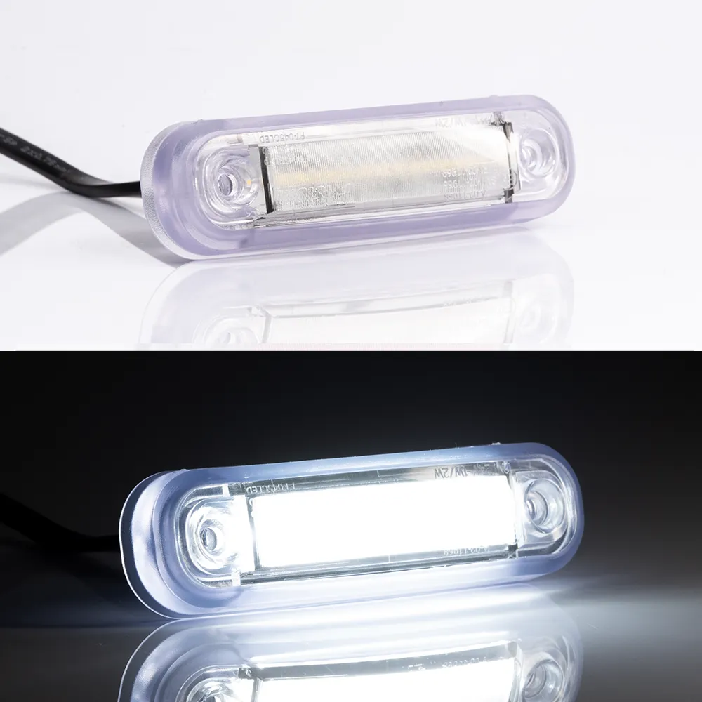 Neon Effect LED Marker Light with Transparent Gasket / White