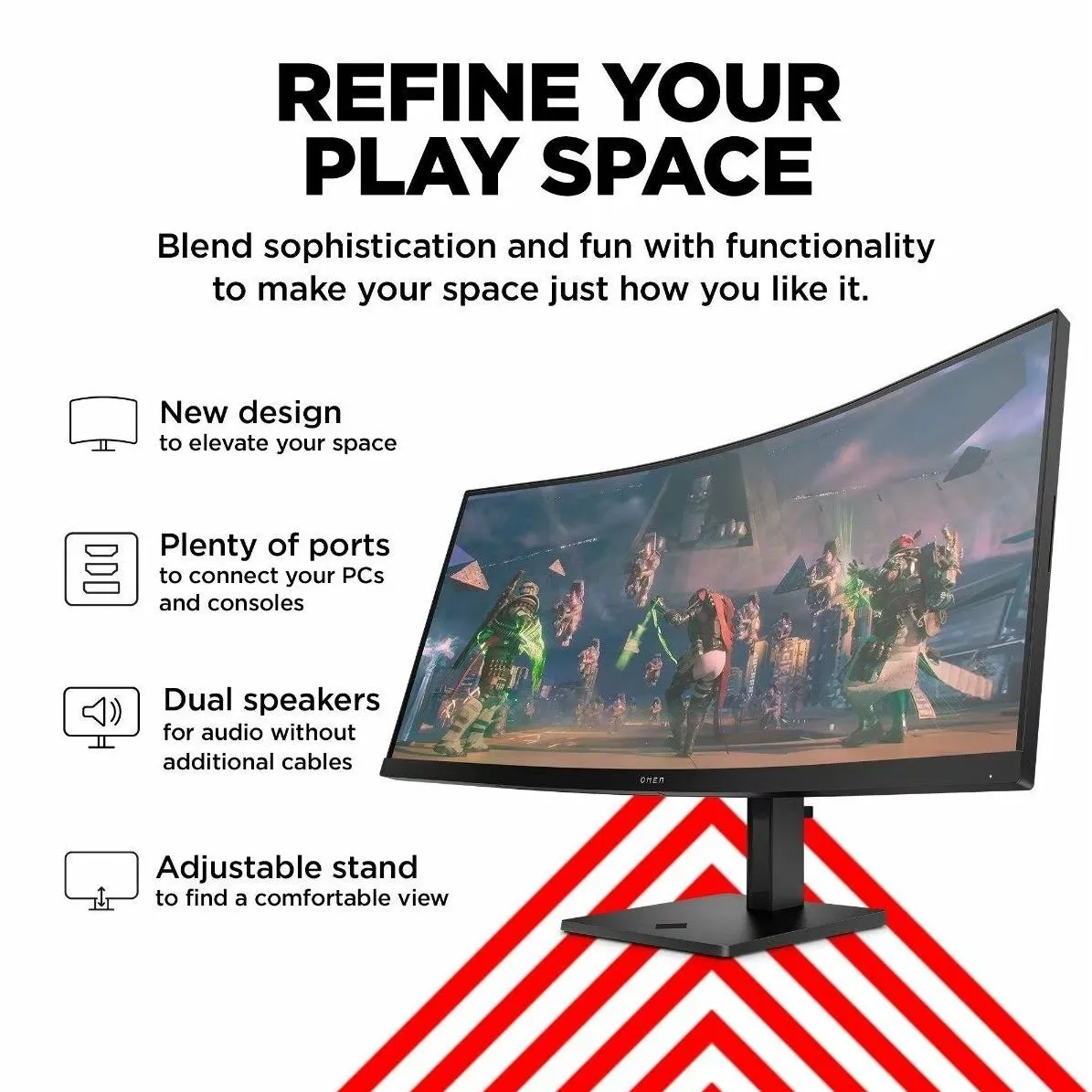 OMEN by HP 780K9AA 34c 34" WQHD 165Hz Curved Gaming Monitor