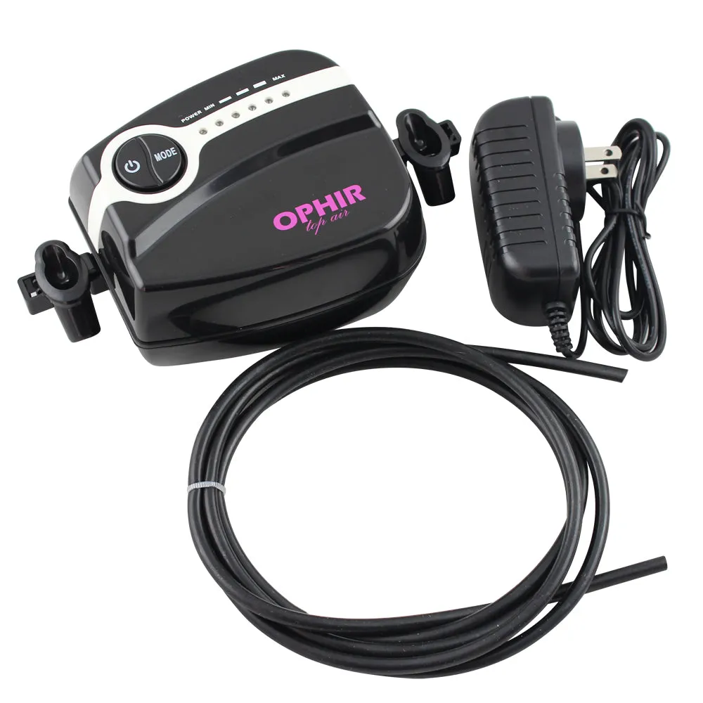 OPHIR Airbrush Makeup Kit Mini Air Compressor with Foundation Eyeshadow Concealer Pen Loose Powder for Beginner