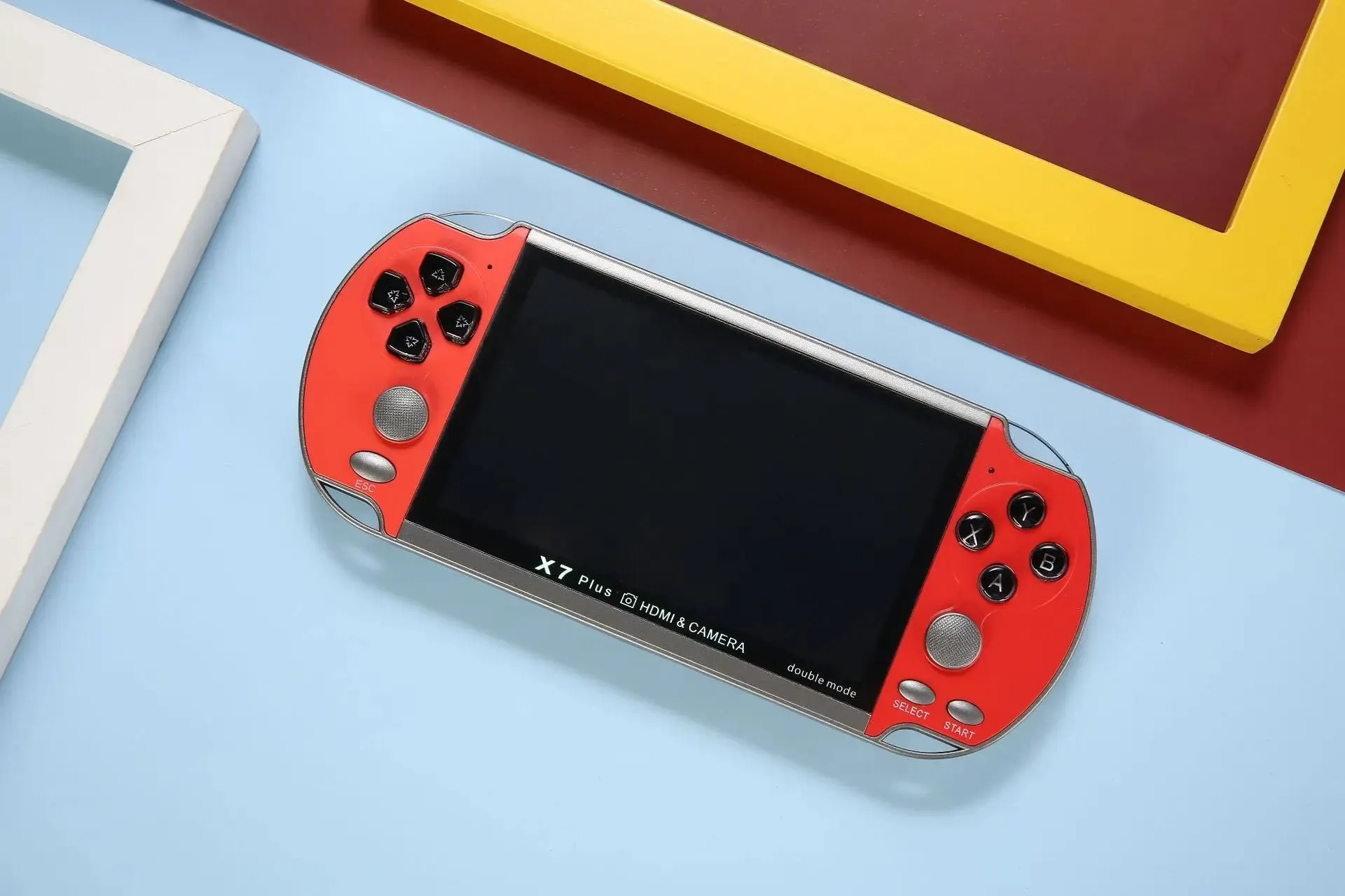 Optimize product title: X7PLUS Dual-Screen High-Definition Retro FC Game Console for Kids with GBA Arcade Games -retro game console for kids