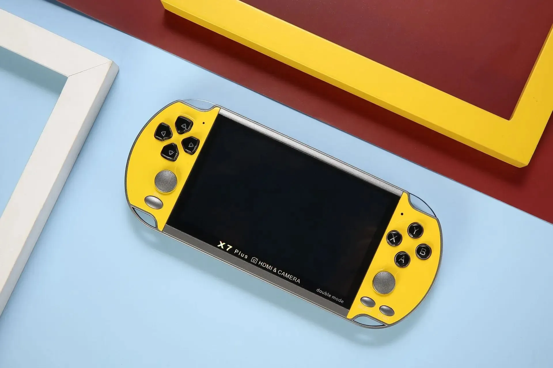 Optimize product title: X7PLUS Dual-Screen High-Definition Retro FC Game Console for Kids with GBA Arcade Games -retro game console for kids