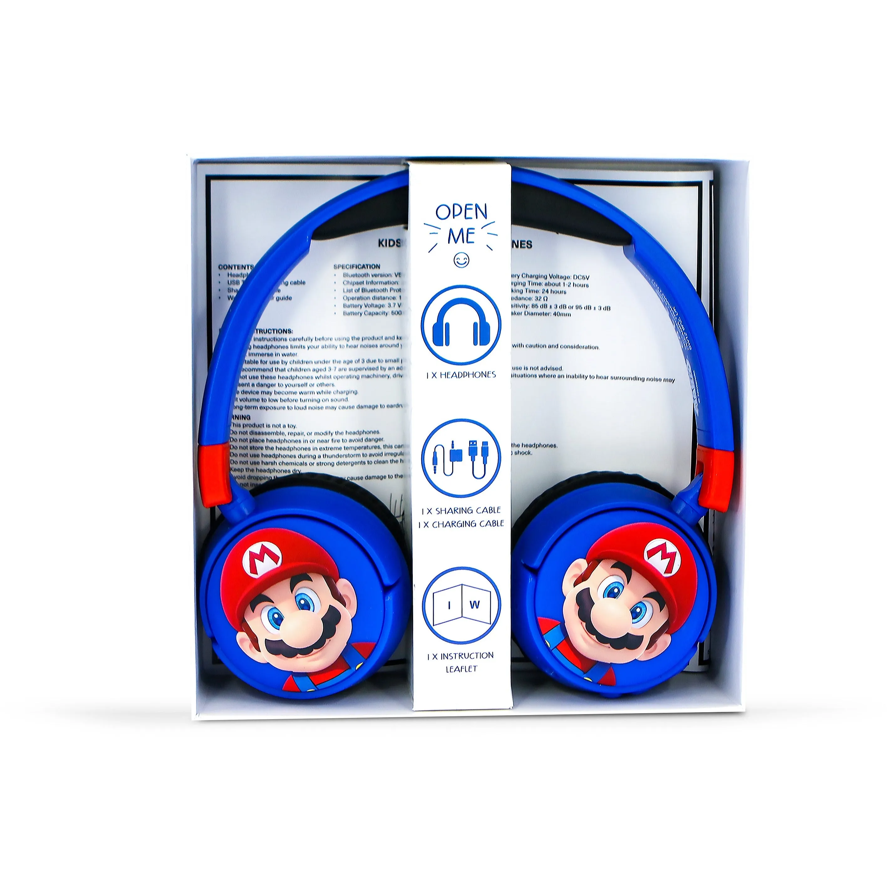 OTL Super Mario Kids Over-Ear Wireless Headphone - Blue | SM1001