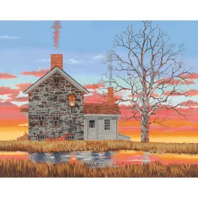 Paint Works Paint By Number Kit, Home At Sunset- 16"x20"