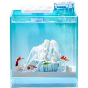 Polar Bear Fish Tank Decoration Set 22×18×23cm
