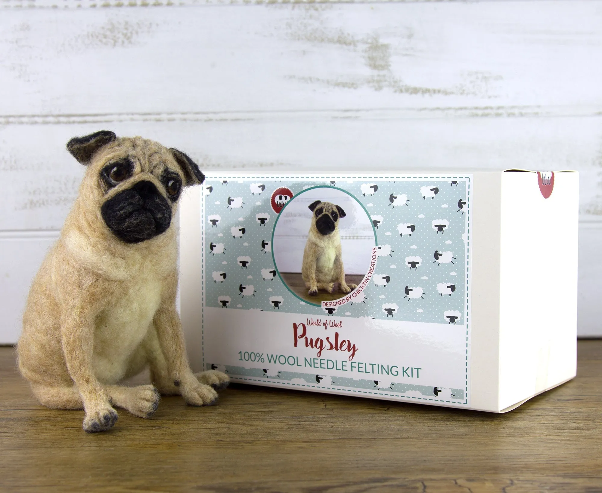 Pugsley The Pug | Needle Felting Kit