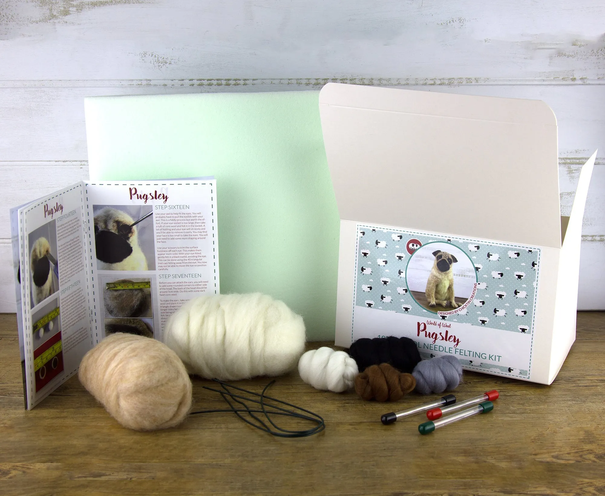 Pugsley The Pug | Needle Felting Kit