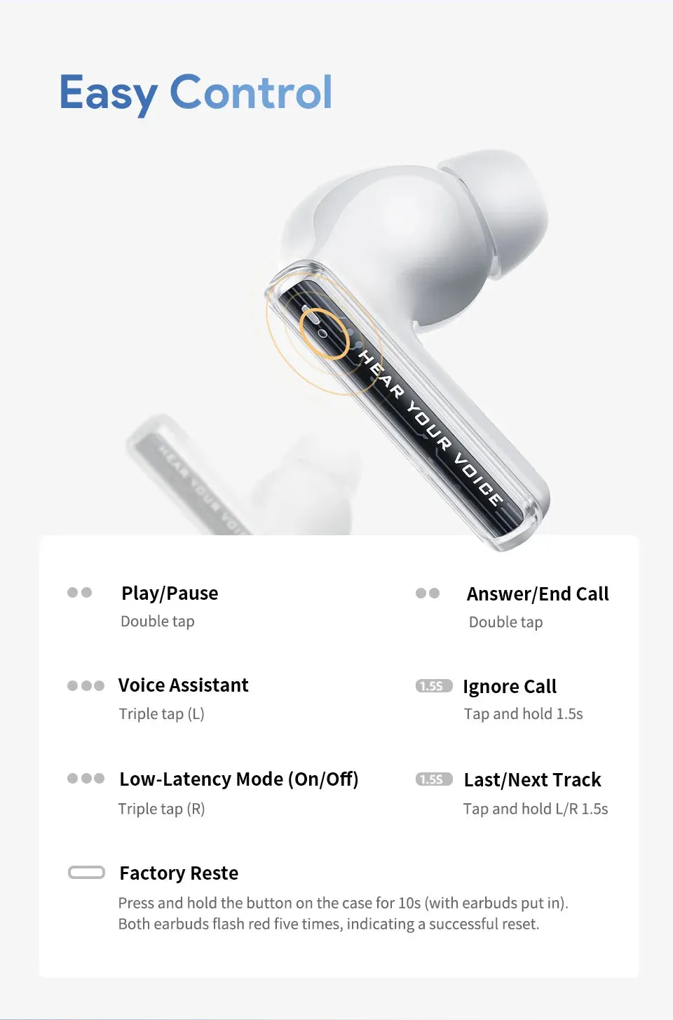 QCY MeloBuds Neo Wireless Earphones LED Power Digital Display TWS Earbuds Bluetooth 5.3 Transparent Dual-Connection Headset