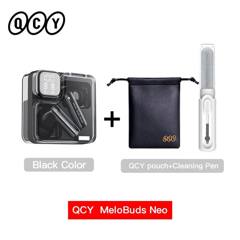 QCY MeloBuds Neo Wireless Earphones LED Power Digital Display TWS Earbuds Bluetooth 5.3 Transparent Dual-Connection Headset
