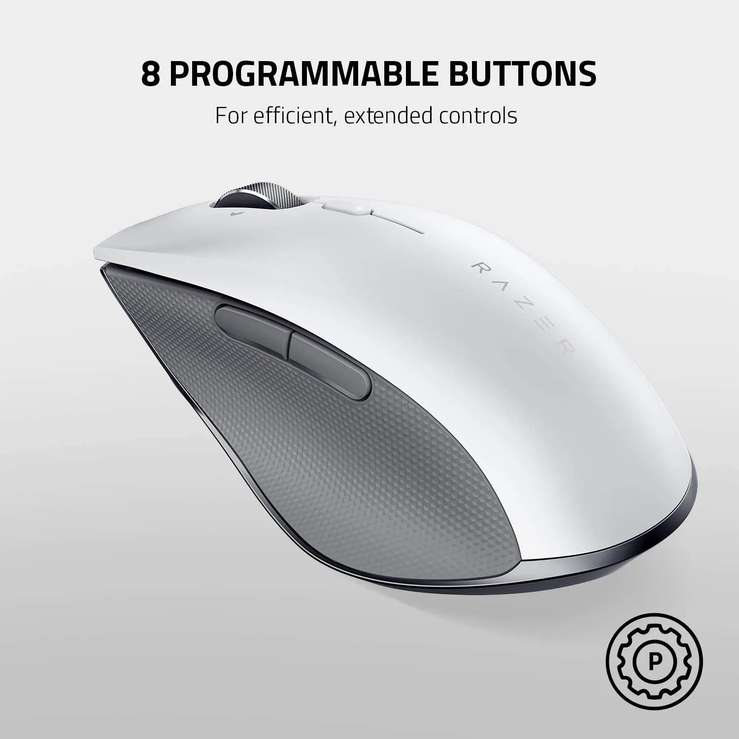 Razer Mouse Pro Click Humanscale Wireless Mouse: Ergonomic Form Factor - 5G Advanced Optical Sensor - Multi-Host Connectivity - 8 Programmable Buttons - Extended Battery Life of up to 400 Hours