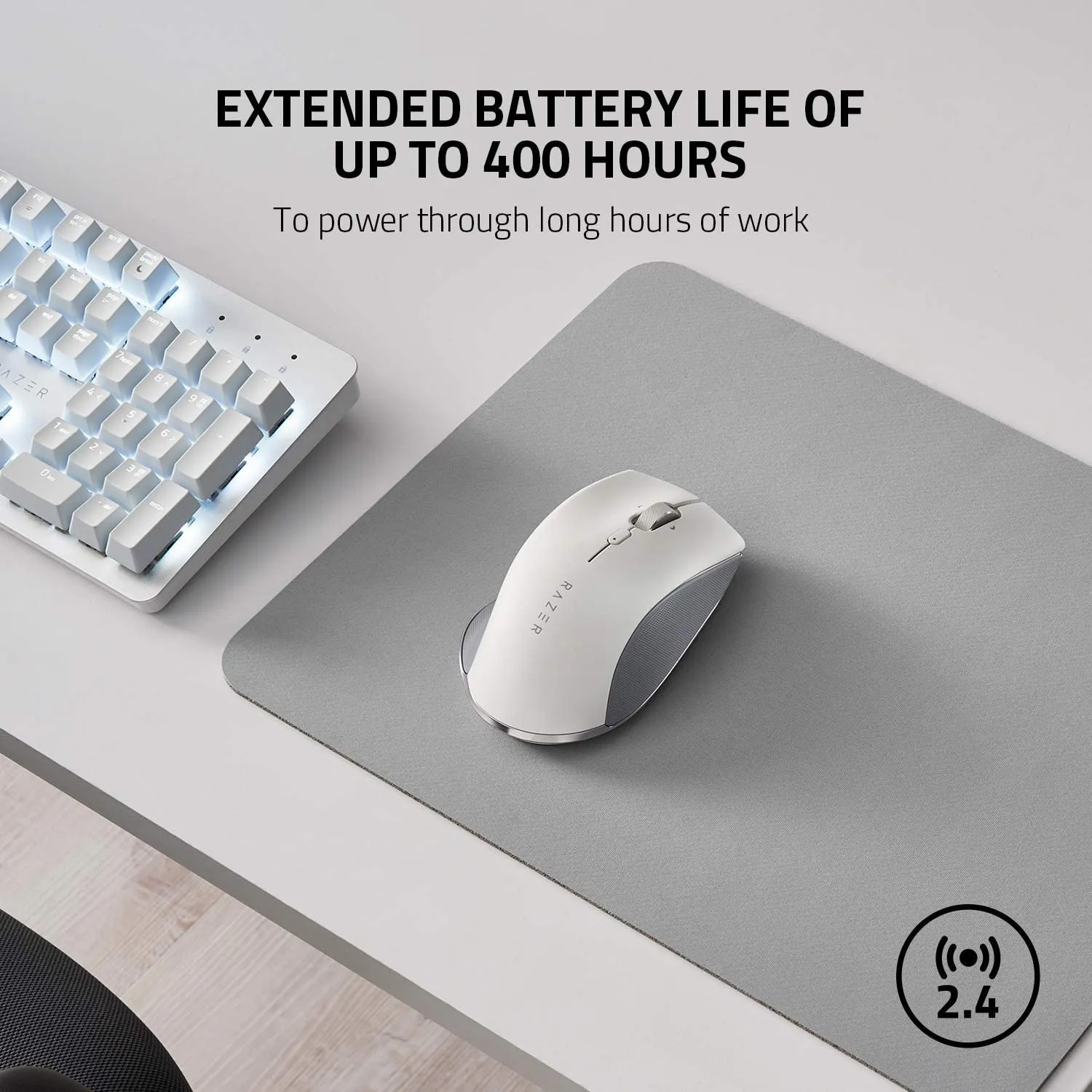 Razer Mouse Pro Click Humanscale Wireless Mouse: Ergonomic Form Factor - 5G Advanced Optical Sensor - Multi-Host Connectivity - 8 Programmable Buttons - Extended Battery Life of up to 400 Hours