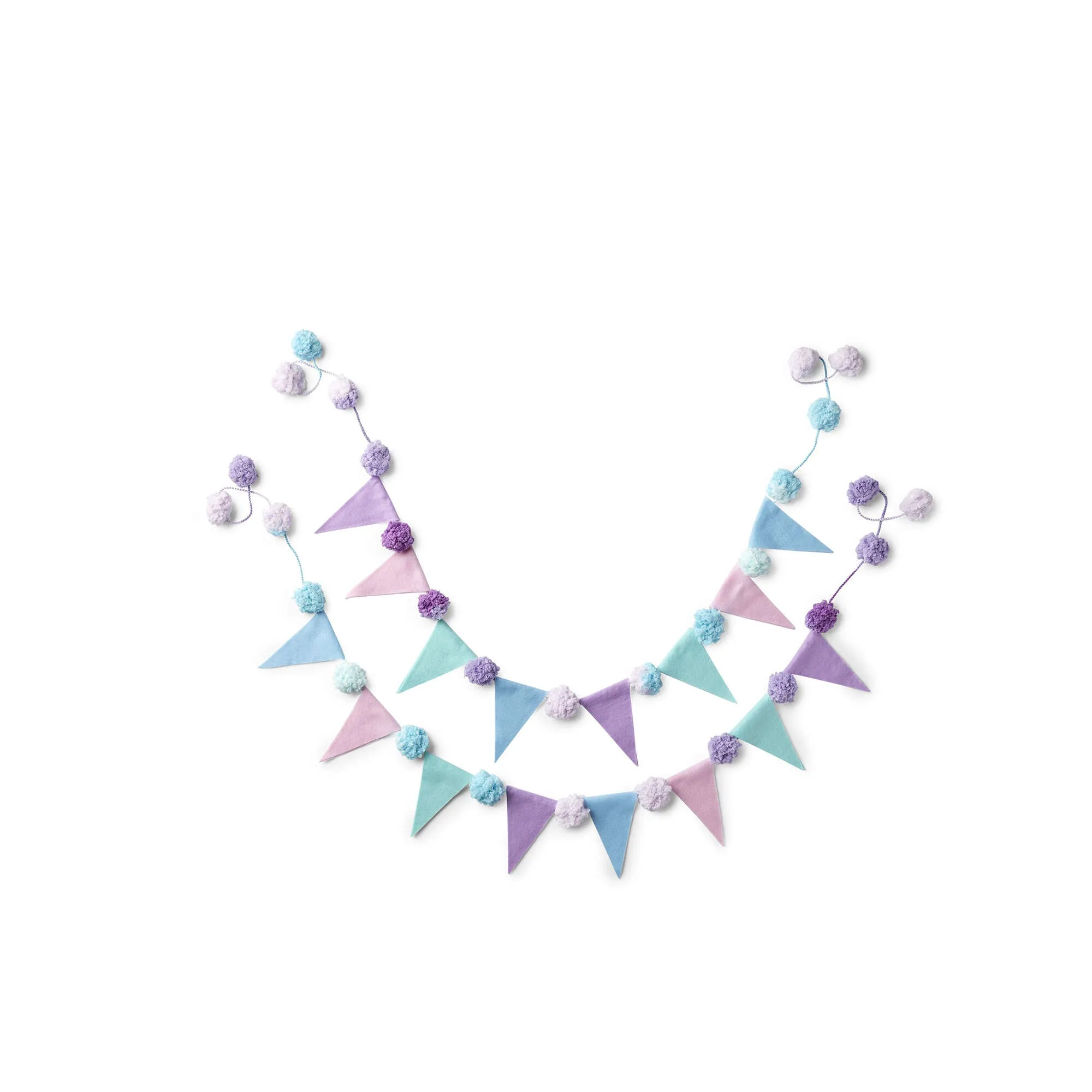 Red Heart Craft Pennant And Pompom Garland