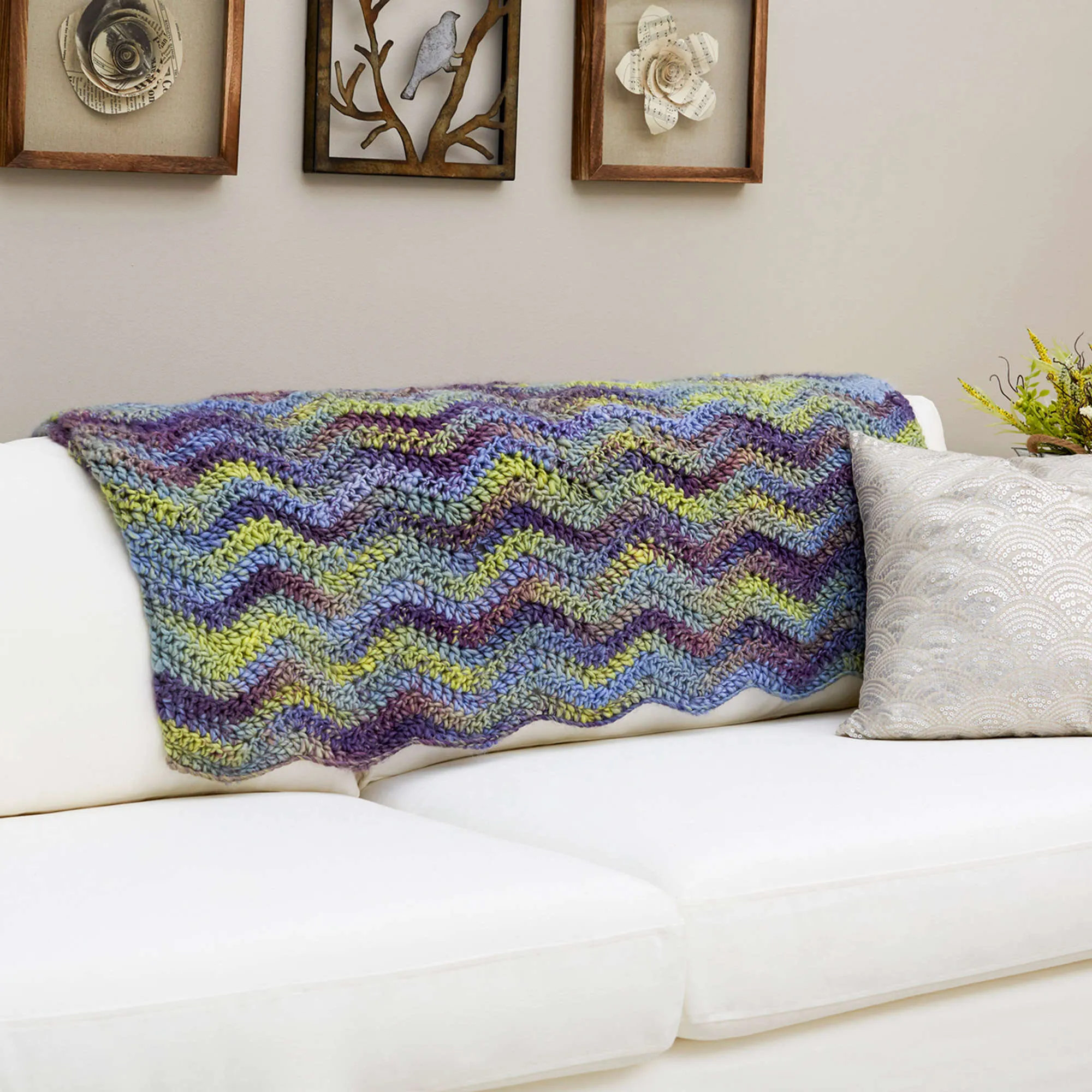 Red Heart Crochet Make Waves Throw