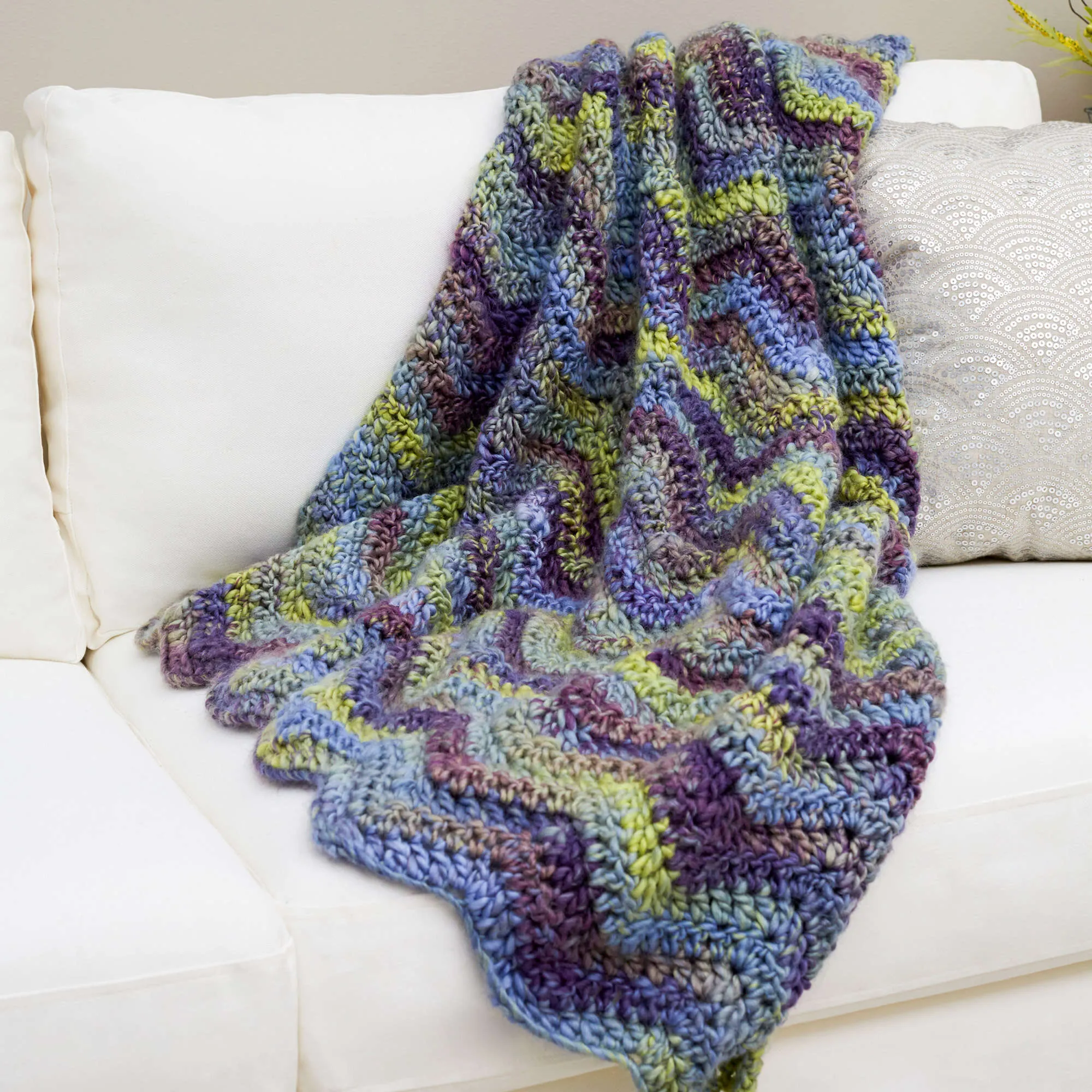 Red Heart Crochet Make Waves Throw